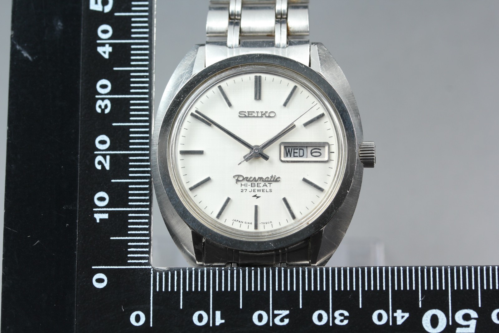 Genuine Belt [Exc+5] Vintage Seiko Presmatic 5146-7090 Hi-Beat Men AT Watch #2