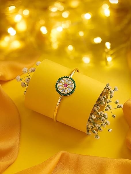 Modern Indian Bracelet Gold Tone Crystal Adjustable Fashion Jewelry Gift