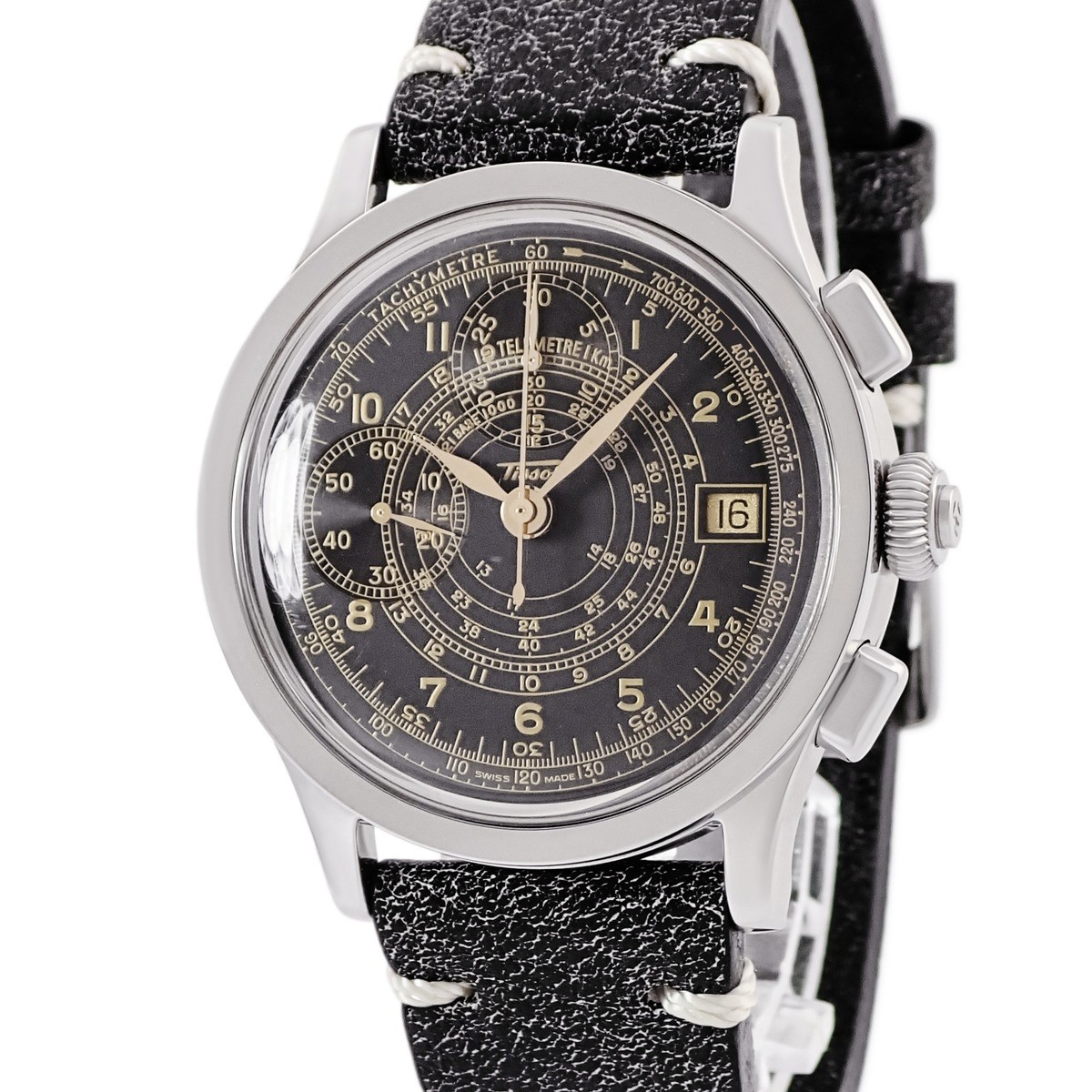 TISSOT Heritage Chrono Janeiro Z199 T66.1.428.52 Black Chronograph Date Li