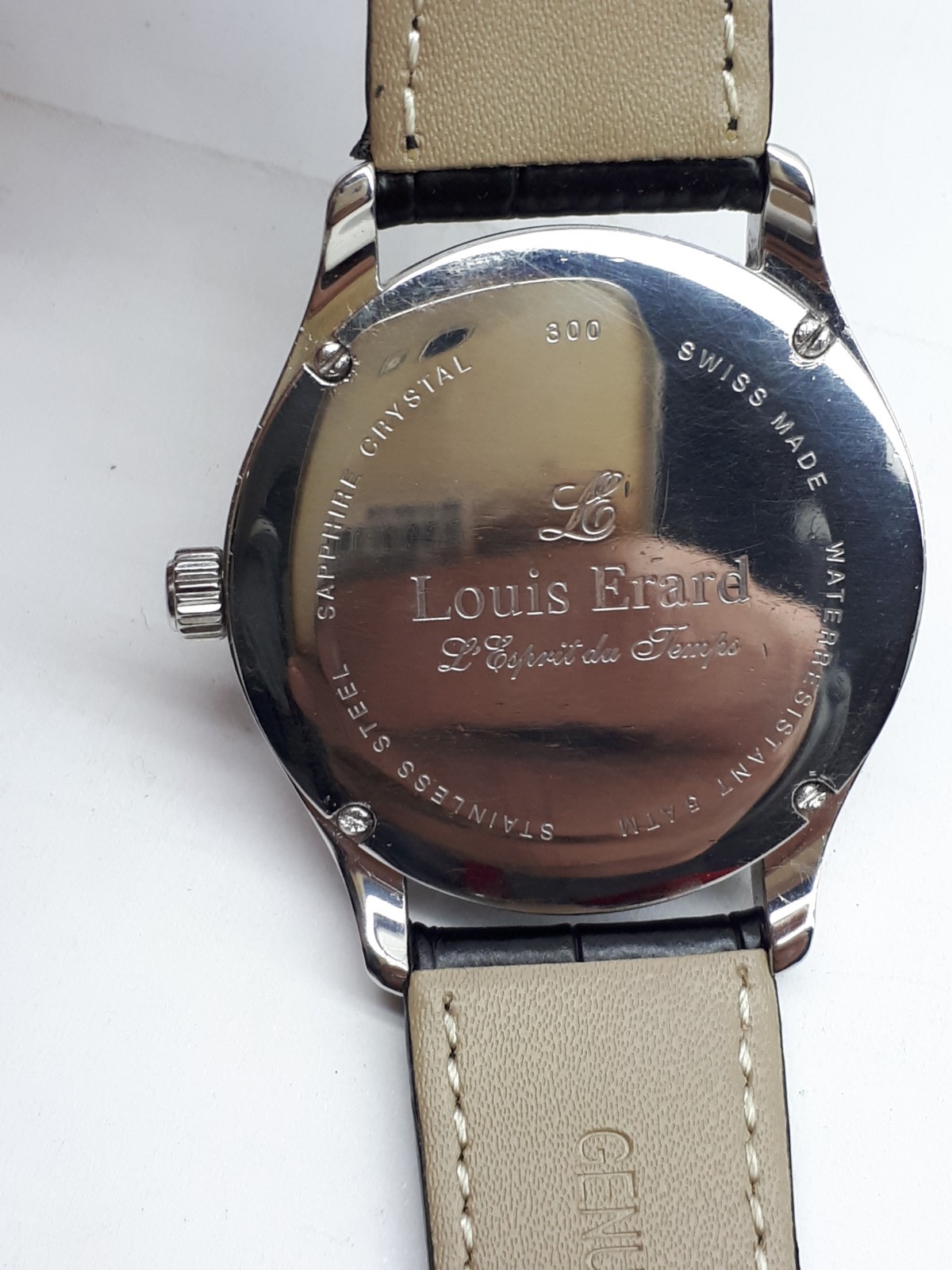 ELEGANT LOUIS ERARD L’esprit Du Temps 300 AUTO WATCH SWISS MEN’S STEEL CAL 2895