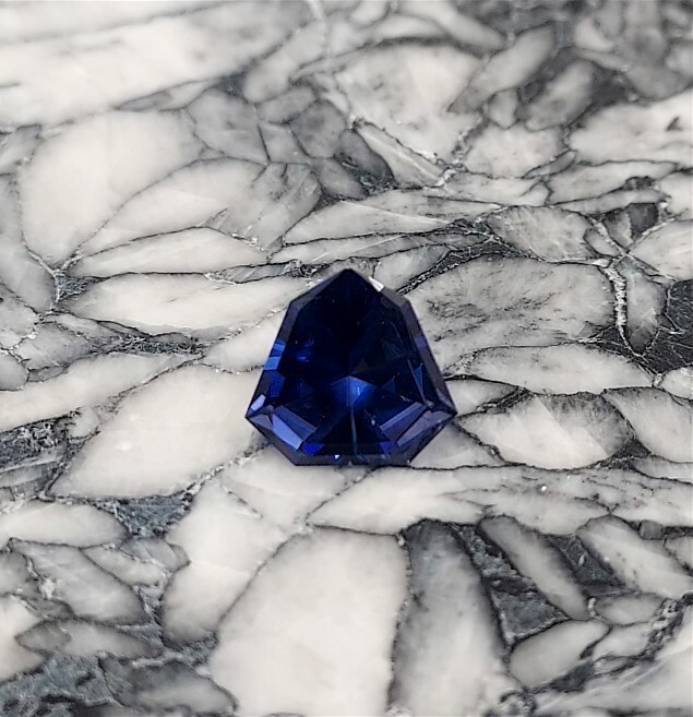 Faceted Benitoite, 1.64 cts., San Benito County, California, w/ G.I.A. Report