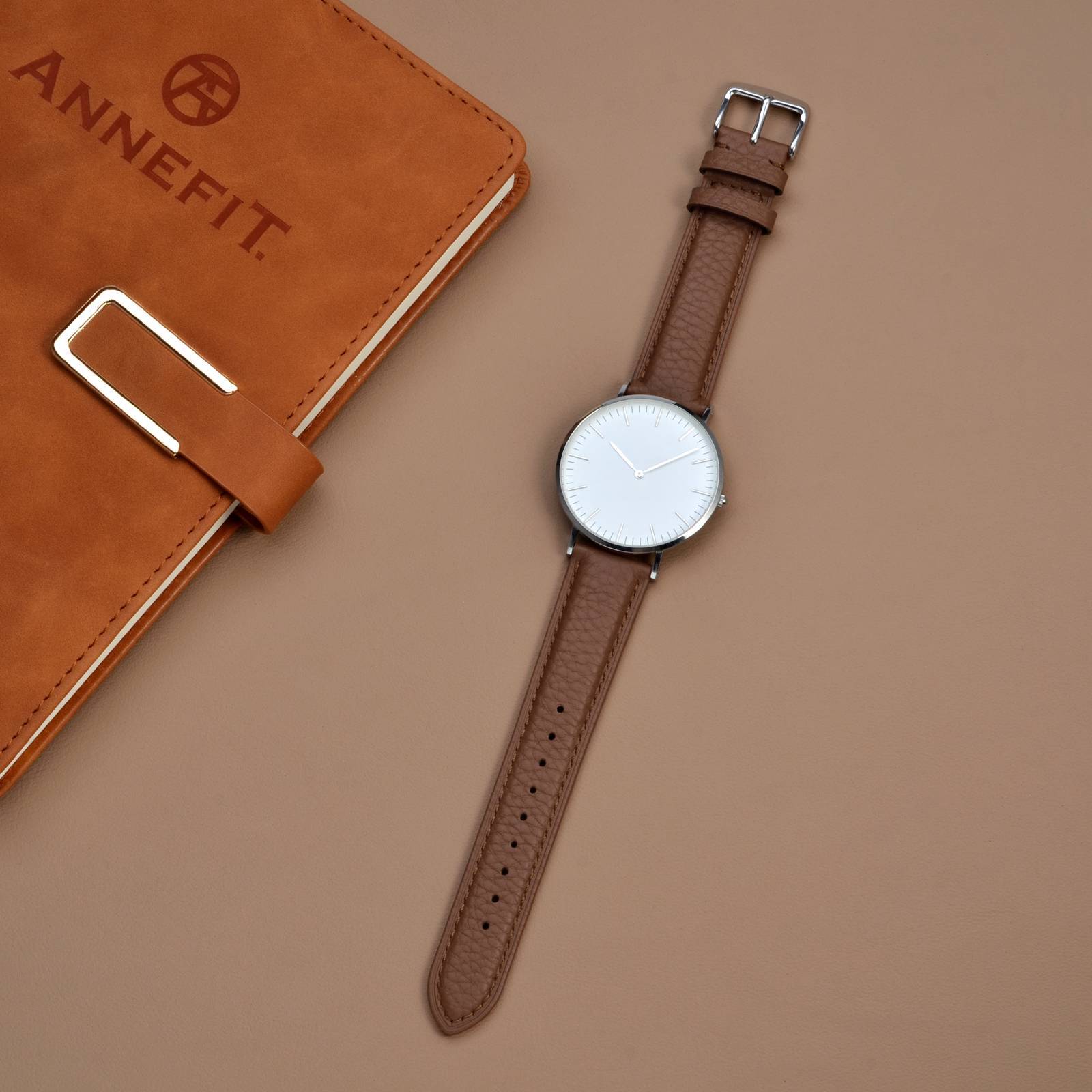 ANNEFIT Watch Band Quick Release Textured Padded Leather Straps 16mm-22mm