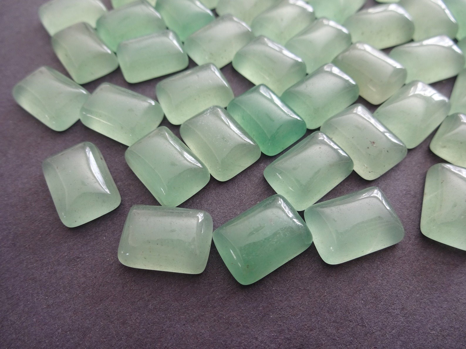 Natural Green Aventurine Rectangle Cabochon 6x8mm To 20x25mm Loose Gemstone
