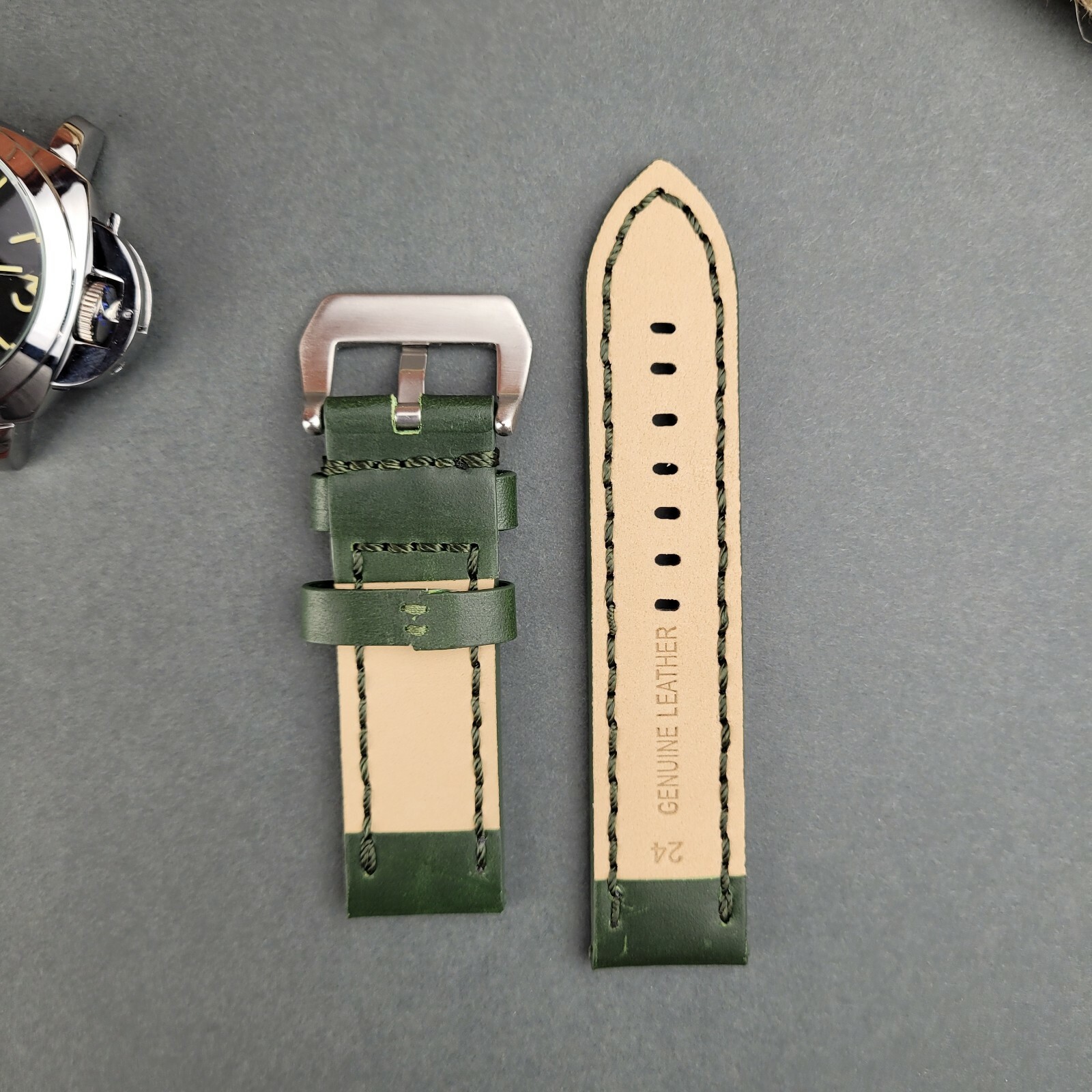 Handmade Panerai Style Leather Watch Strap for Luminor Radiomir 22m 24mm 26mm