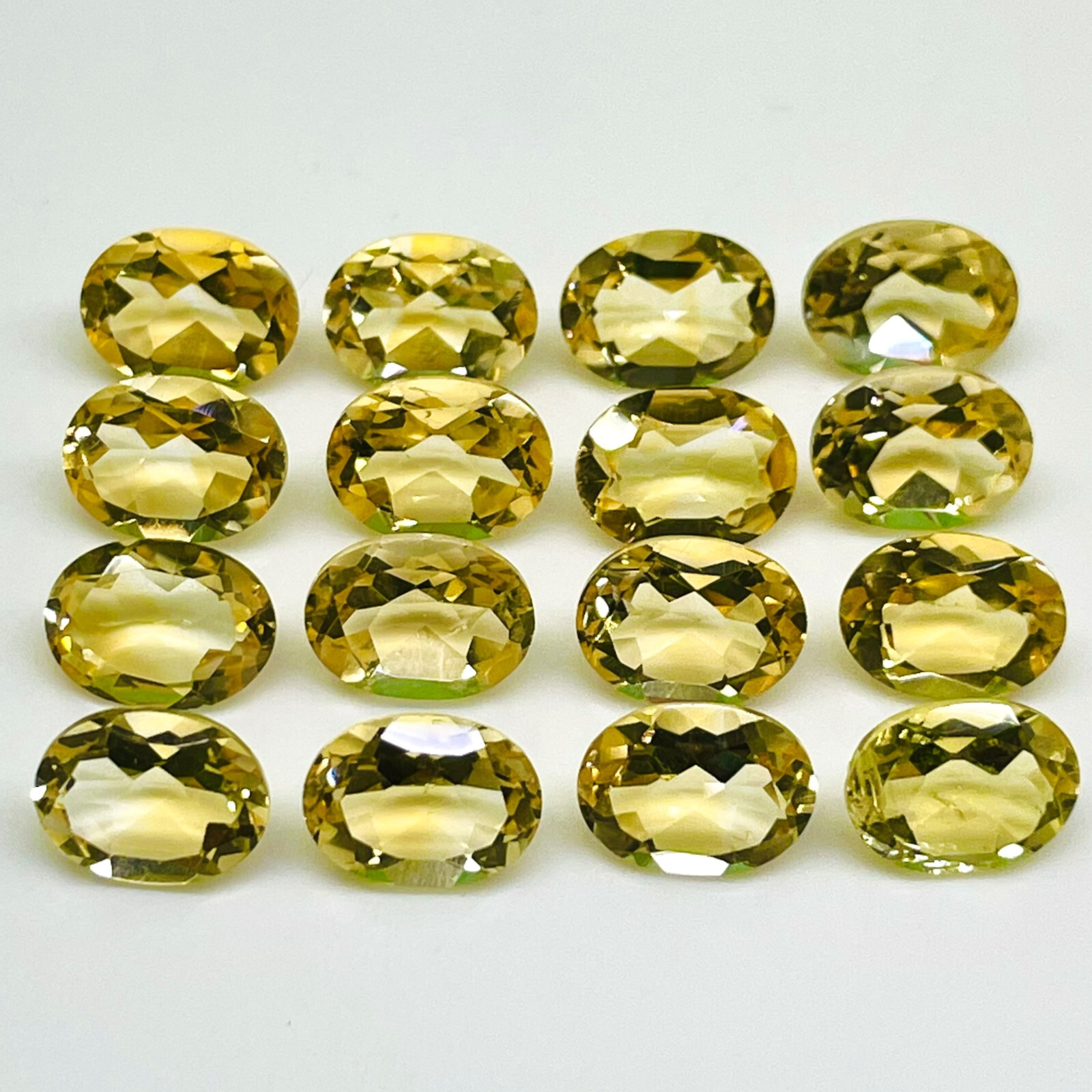 VVS 30 Pcs Natural Brazilian Citrine 8x6mm Oval Cut Loose Untreated Gemstones