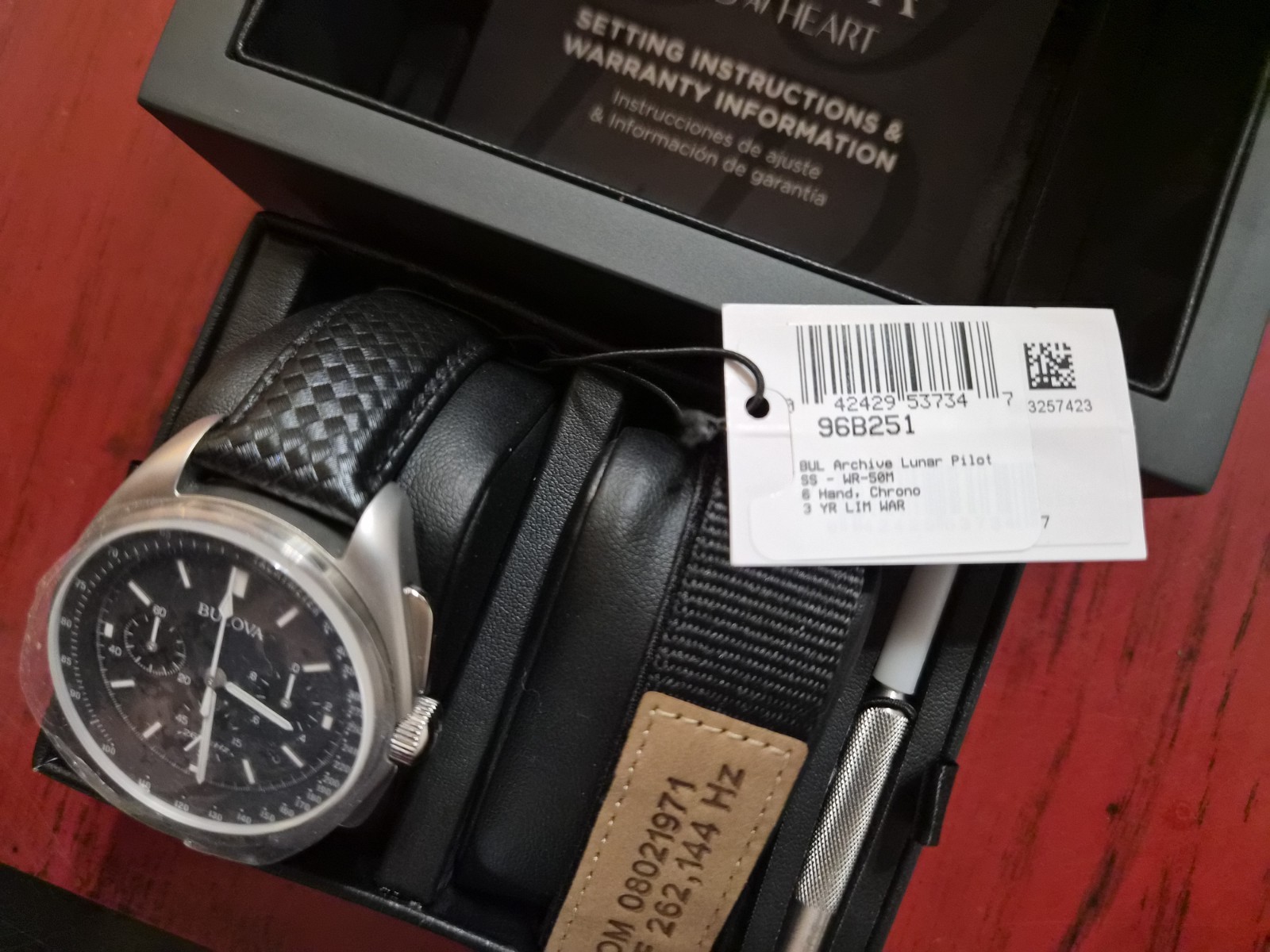 Bulova Lunar Pilot (Apollo 15 Special Edition) Men’s Chronograph Watch 96B251