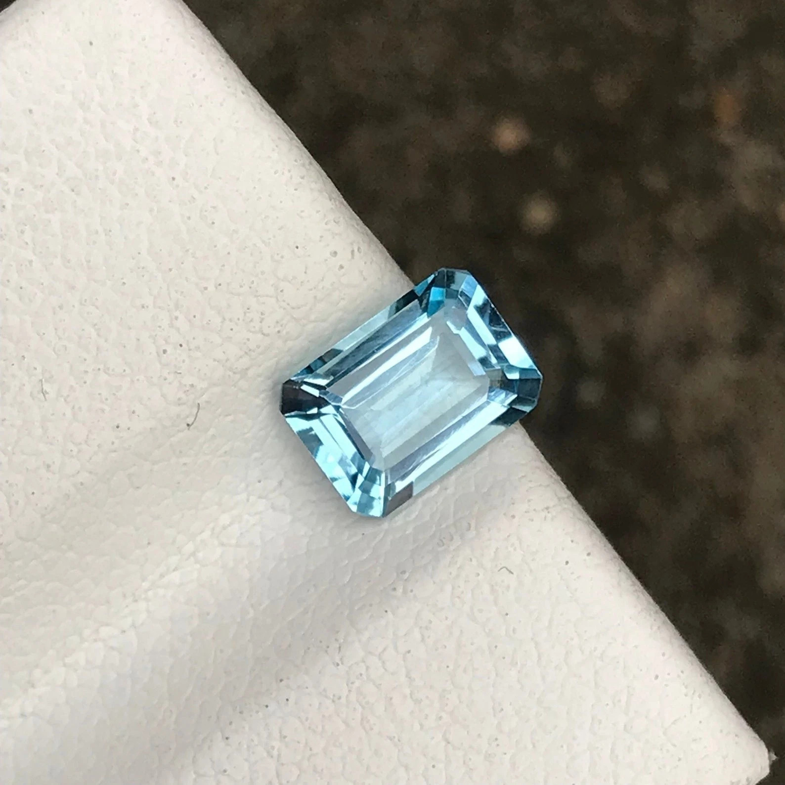 9.50 Ct Natural Santa Maria Blue Aquamarine Emerald Cut Certified Loose Gemstone