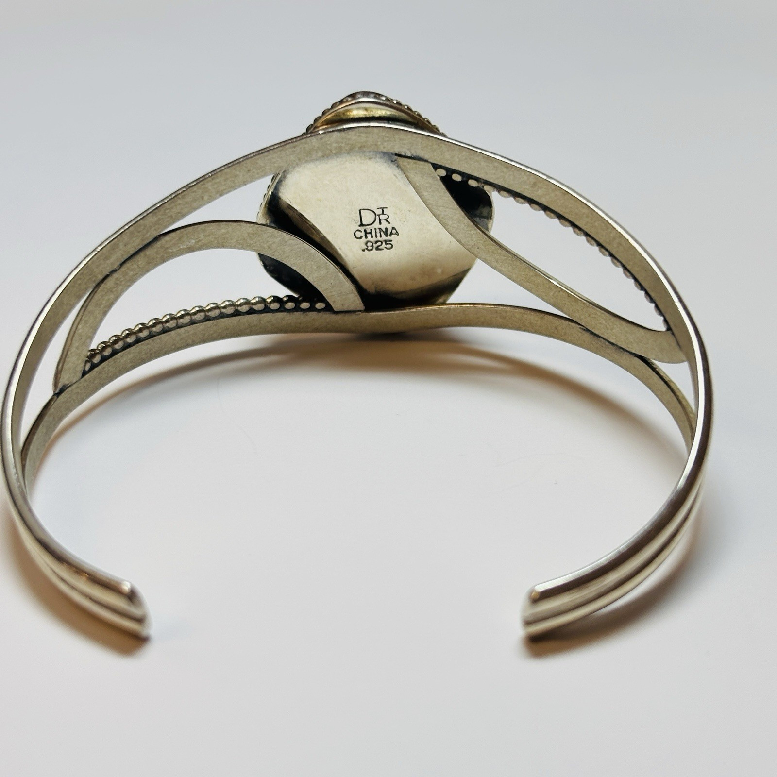 Jay King DTR Sterling Silver Agate Cuff Bracelet 6.75 in – .83
