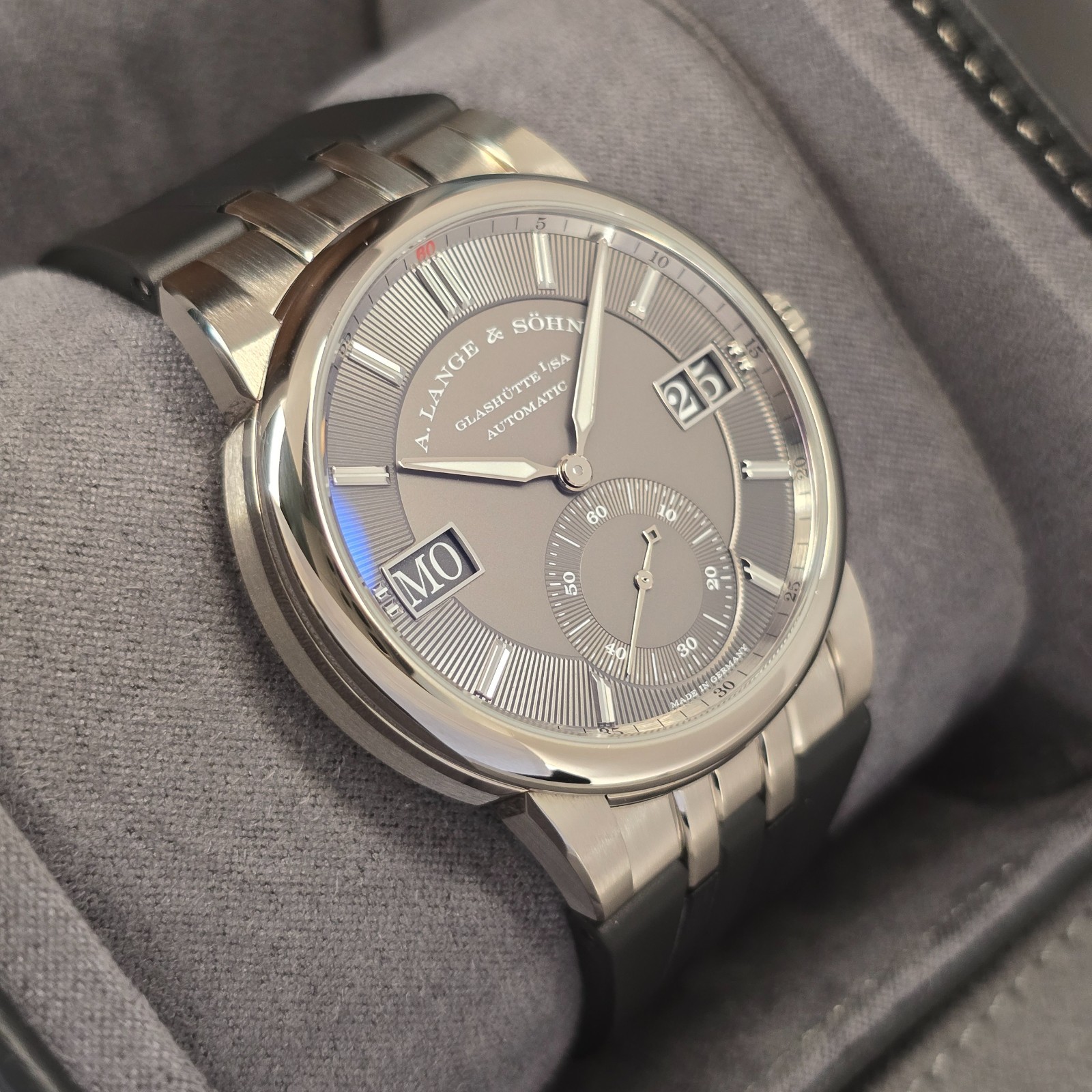 A. LANGE & SOHNE ODYSSEUS 40.5MM 363.068 18K WHITE GOLD GREY DIAL B&P