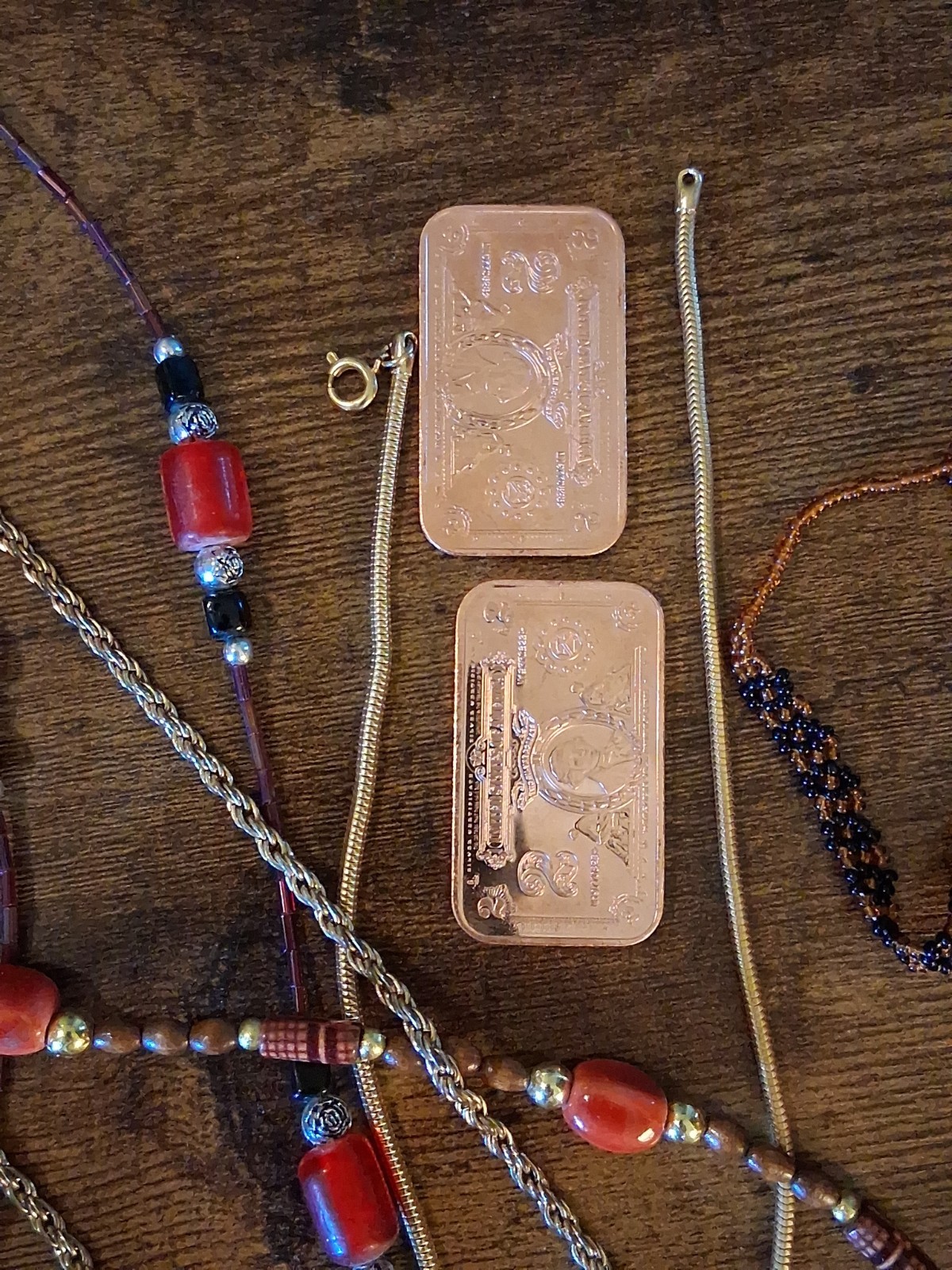 Assortment Costume Jewelry & Other Vintage Items Including 2 Ounces 999 Copper