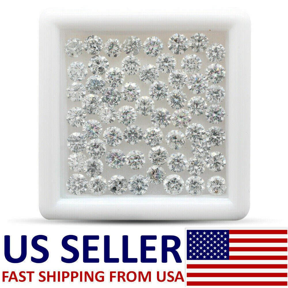 0.5ct 0.8~3mm White Clear D Color VVS1 Round Cut Loose Moissanite Stone Jewelry
