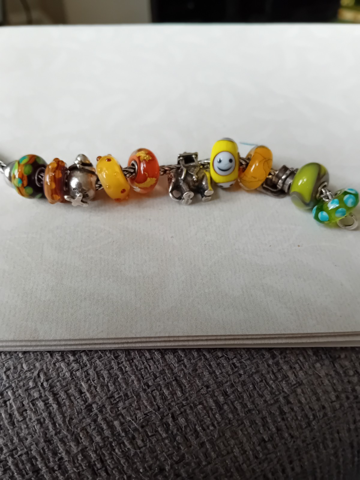 Trollbeads Bracelet with retired Beads including Smiley