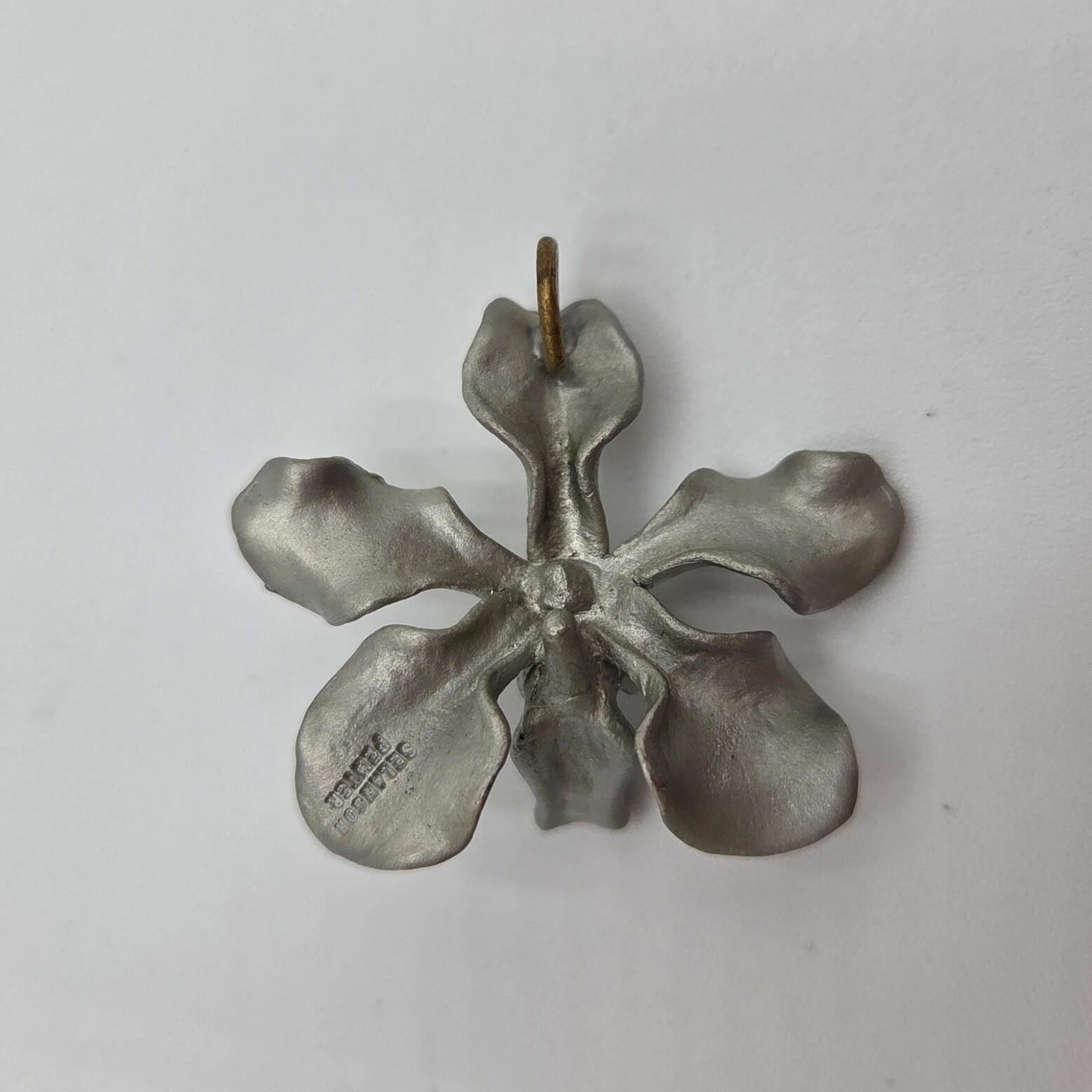 Vintage Royal Selangor Pewter Orchid Flower Pendant Only Fairy Flower Collection