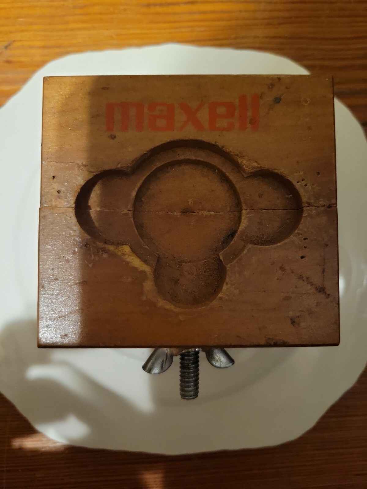 VTG Maxell Wooden Watch Case Movement Holder