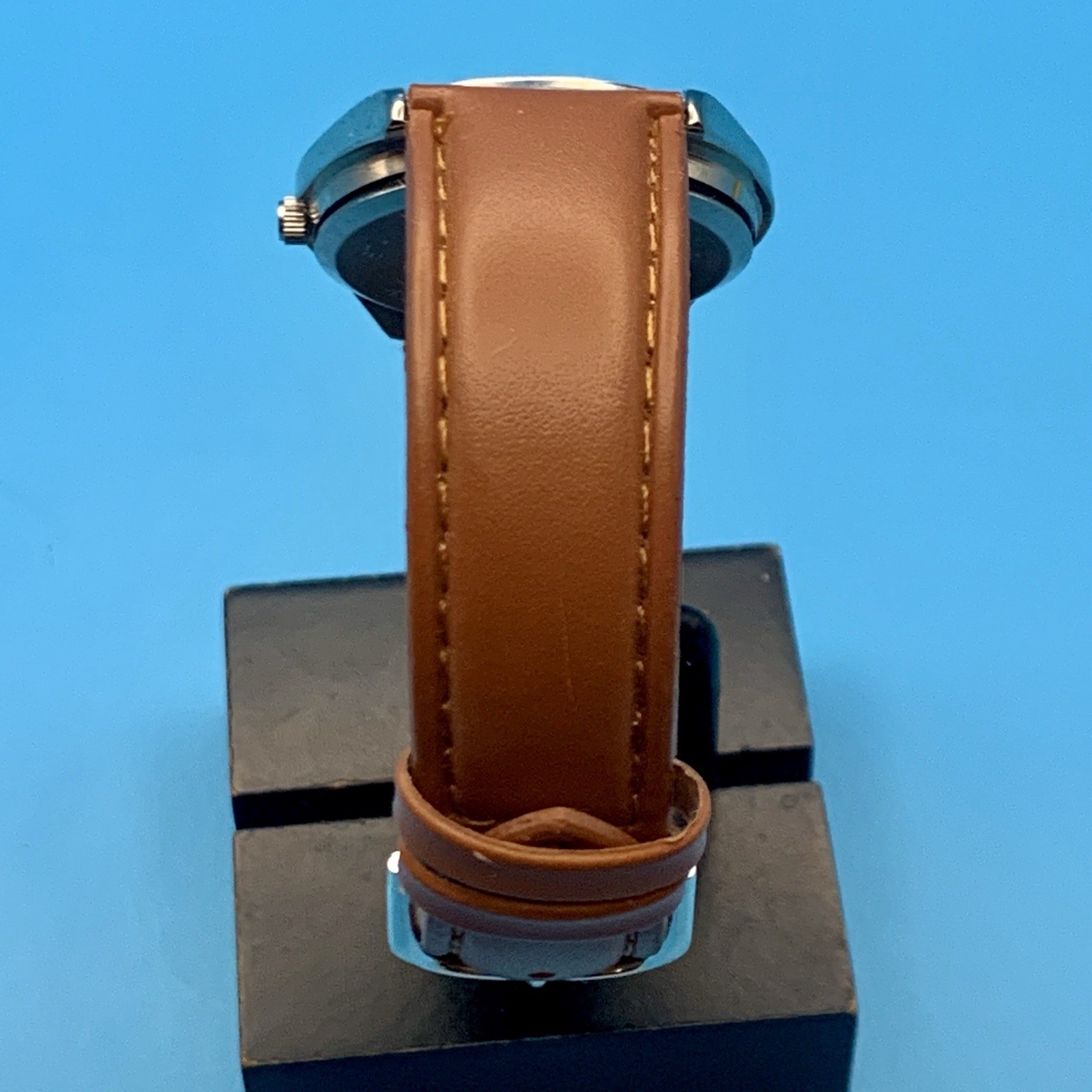 PCA Women’s Swiss Parts Quartz Wristwatch Faux Leather Strap Working New Battery