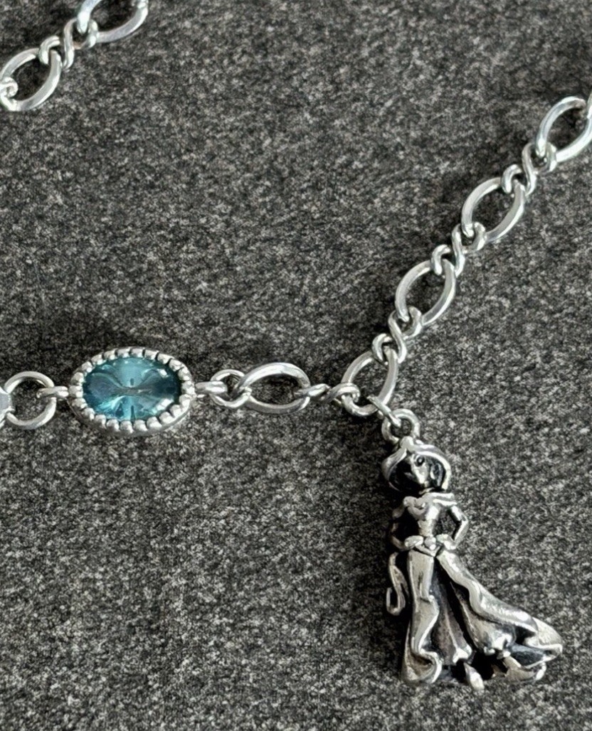 Chamilia Disney Jasmine Bracelet Aladdin 17 – 20CM Excellent Sterling Silver