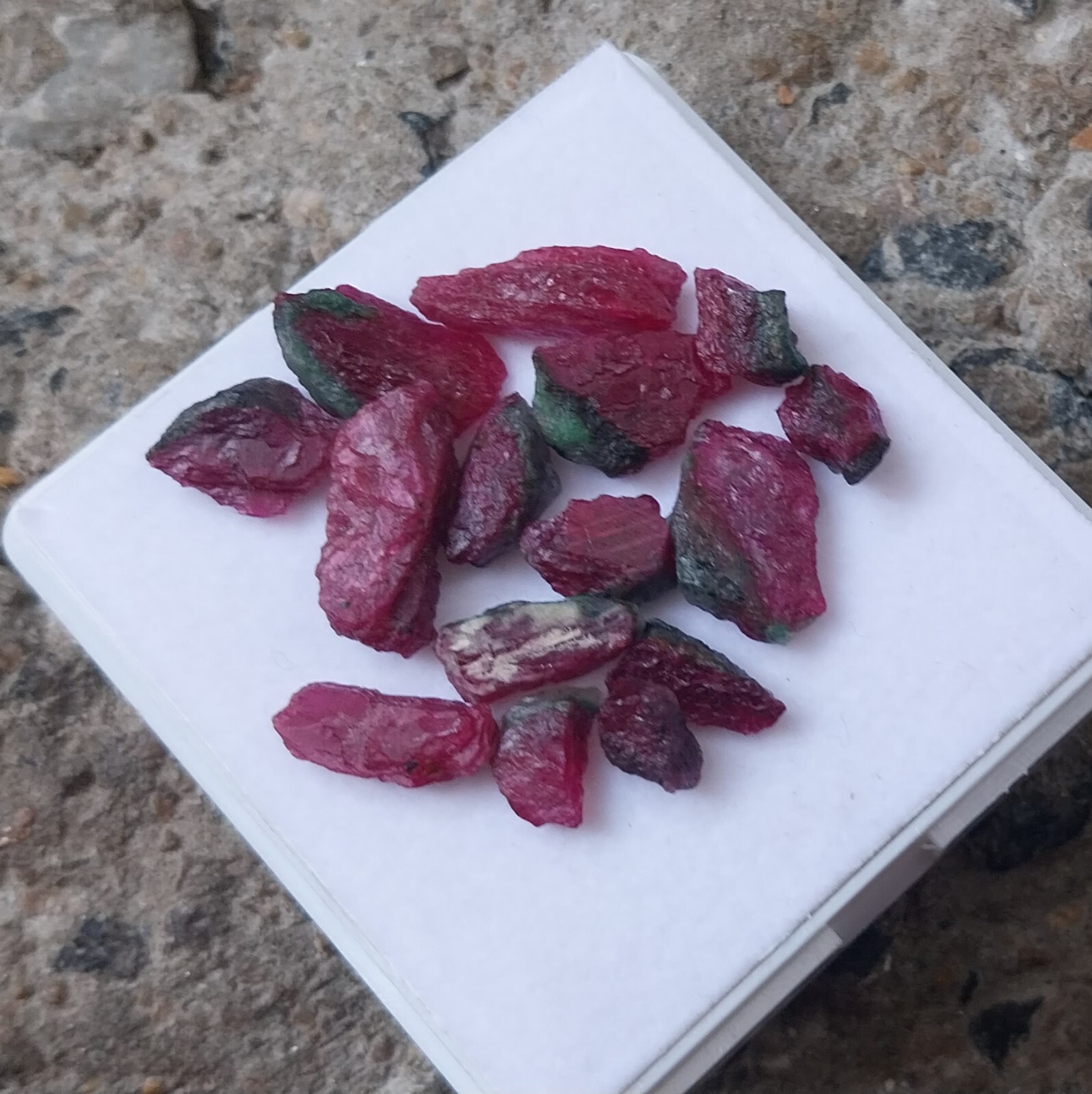 64 Ct 9 to 19 MM Natural Red Pink Color Ruby Raw Rough 15 Piece Lot Gemstone