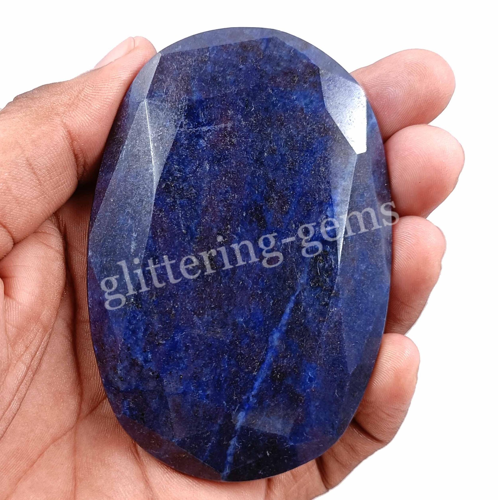 696 Ct IGL Certified Natural Oval Cut African Blue Sapphire Loose Gemstone 4OUE