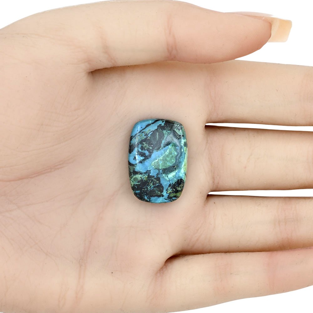 Natural Shattuckite 23.95x17x5.4 mm Baguette Shape Polished Gemstone LS02623-39