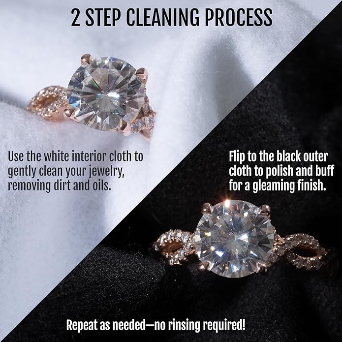 Premium Jewelry Cleaning Cloth – Natural Cotton, Non-Toxic, Travel-Friendly