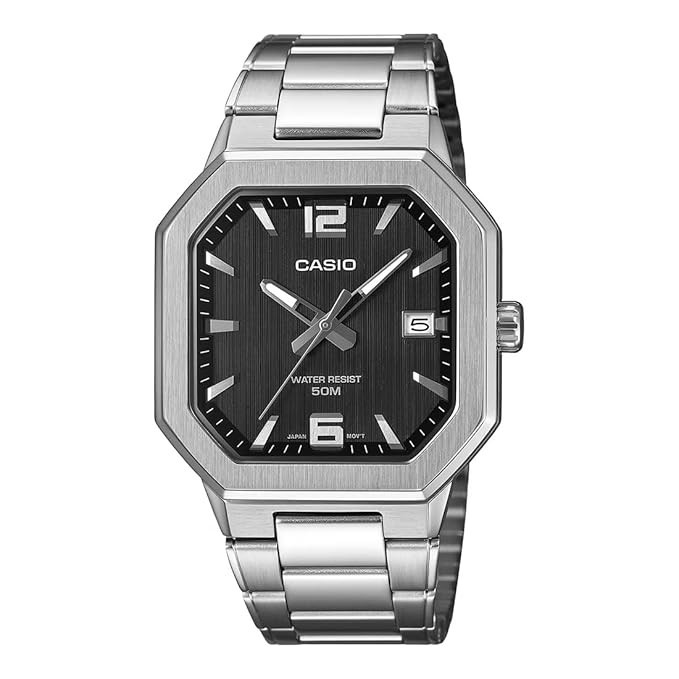 Casio MTP-B195D-1AV Men’s Stainless Steel Watch Black Dial Date