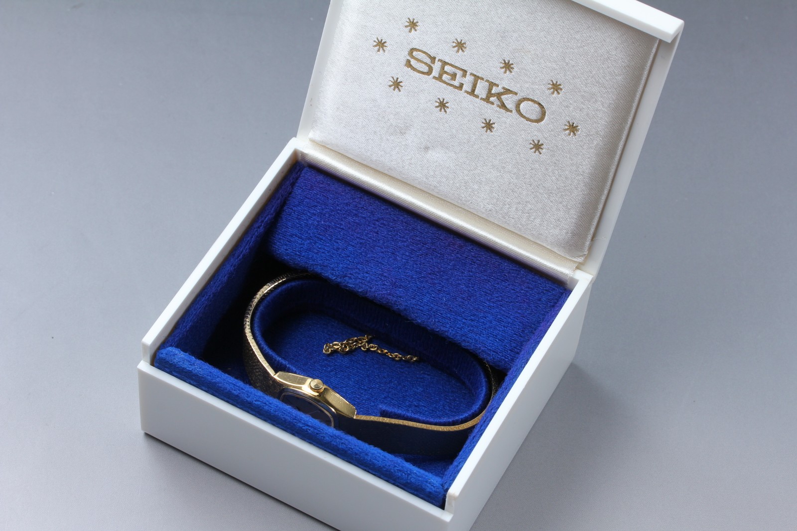 Vtg 1977 N MINT Seiko Bracelet 43-3120 Quartz Gold Hexagon Womens Watch JAPAN