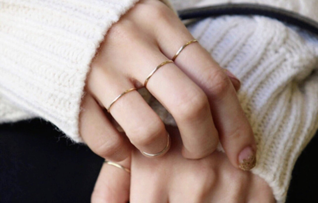 1mm Thin 10k Solid Gold Band, Gold Stacking Rings, Gold Wedding Band, Midi Ring