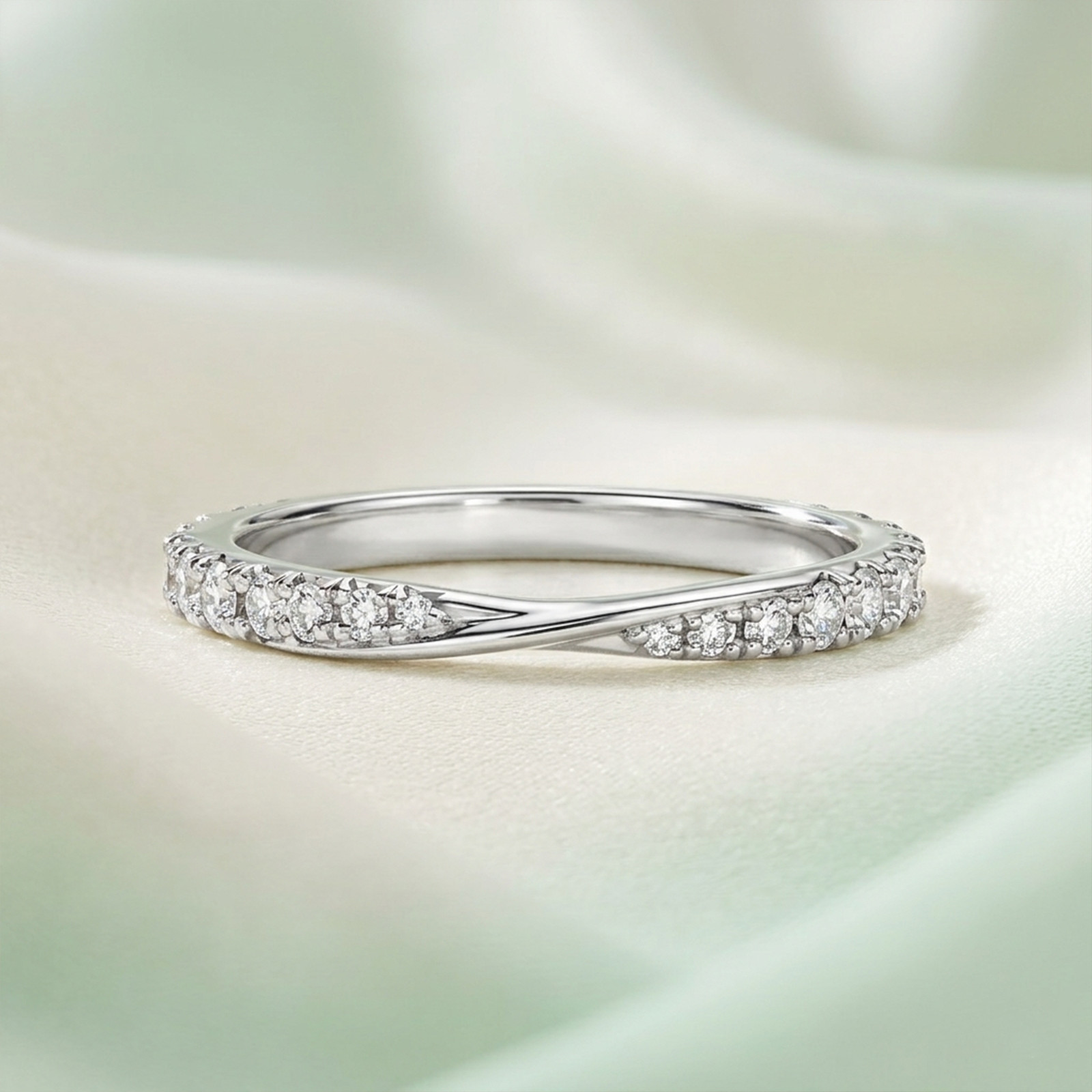 Proposal Wedding Band Solid 950 Platinum Round Cut 0.54 Ct Lab Grown E F VVS