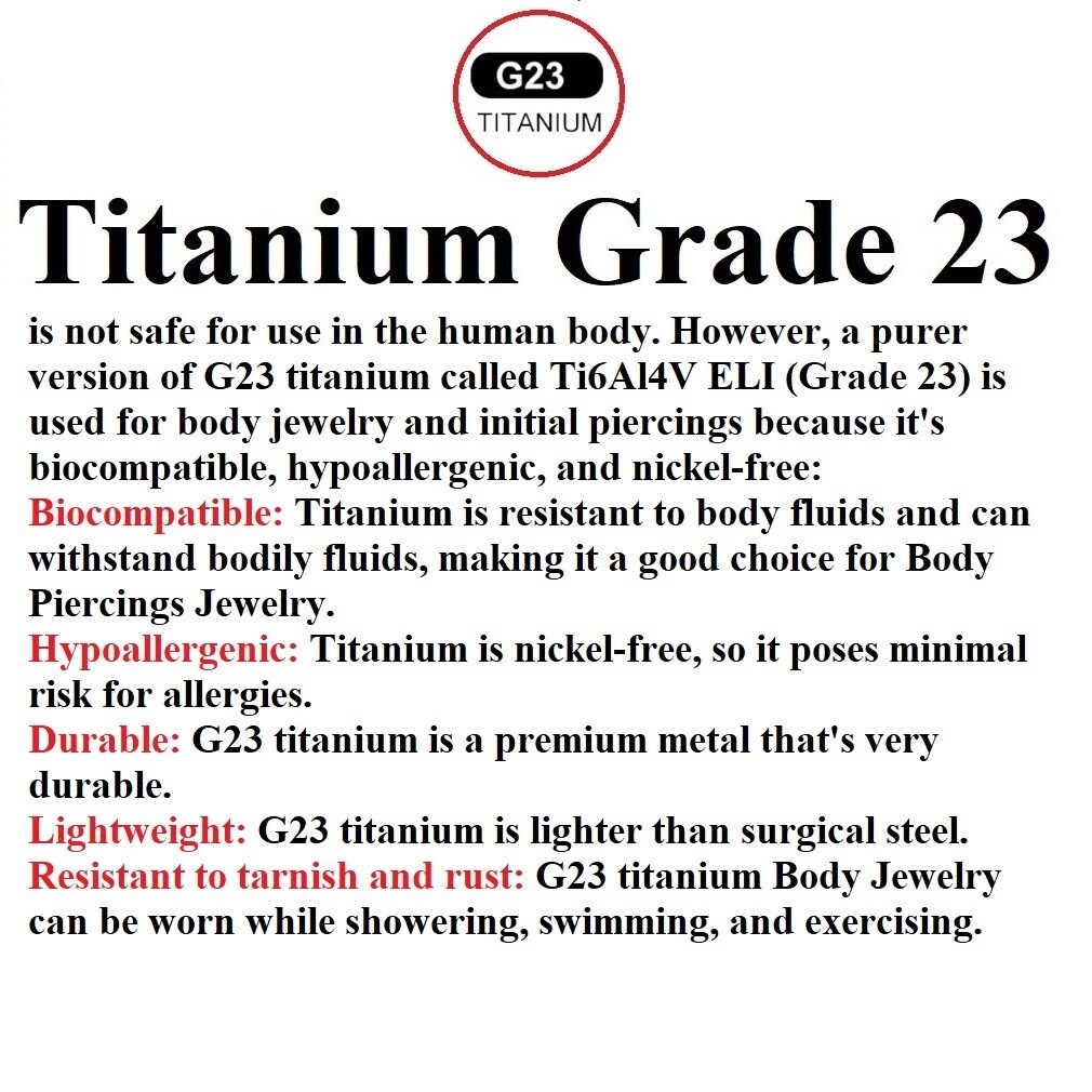 Less Than a GRAM G 23 TITANIUM F 136 Most Beautiful AAA CZs CHRISTINA Barbell.