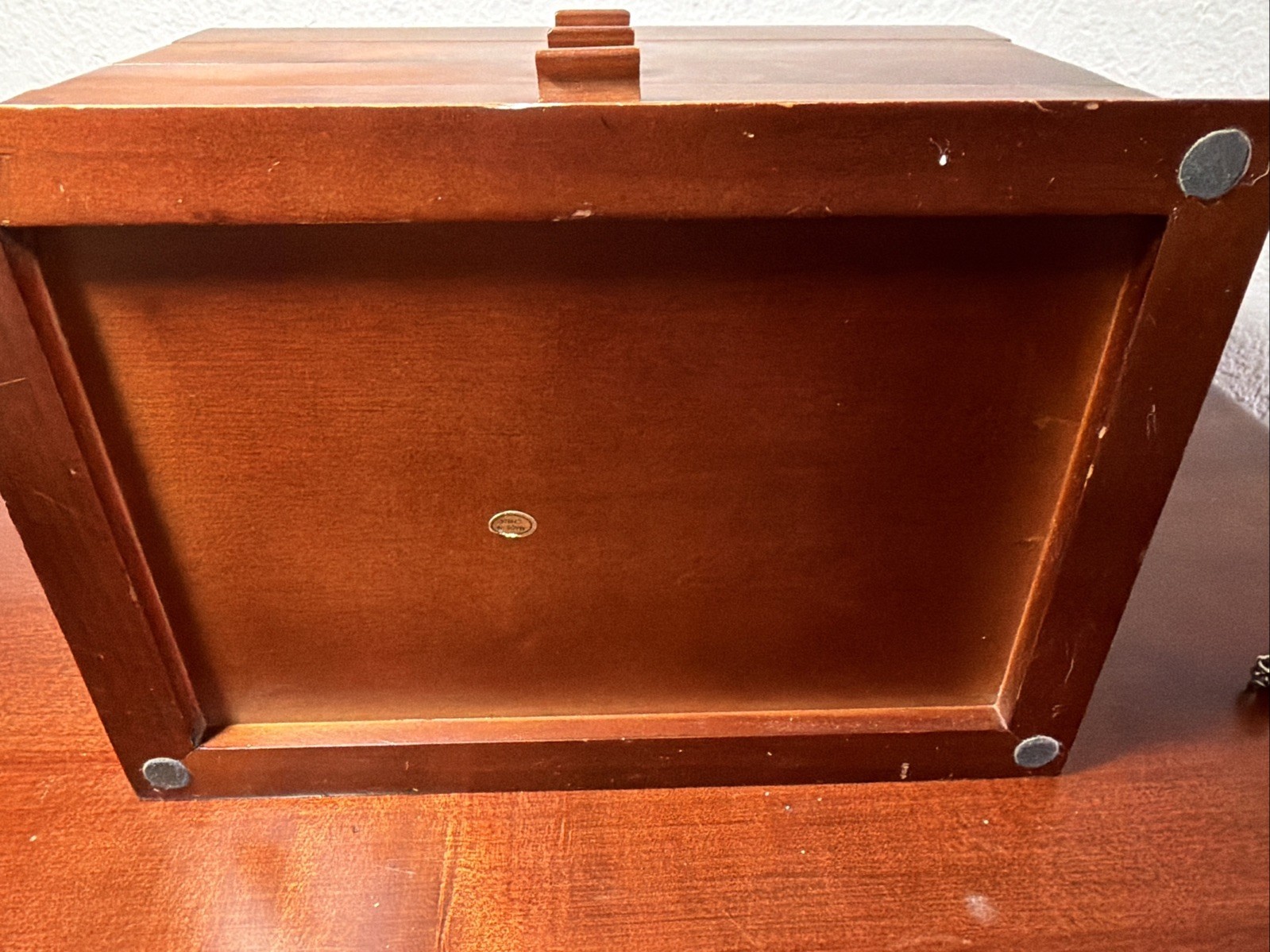 Table Top Wooden Jewelry Box Open Top & 3 Drawers (N)