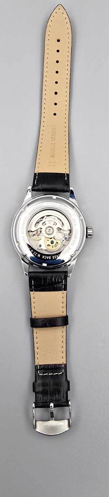 Fenlon Automatic Jump Hour Globe Astronomical Rainbow Bezel Men’s Watch