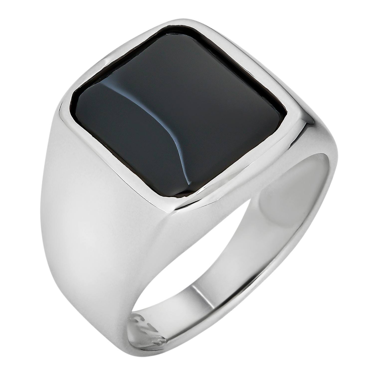 Handmade Men’s Black Onyx Ring in Real 925 Sterling Silver Natural Gem Stone