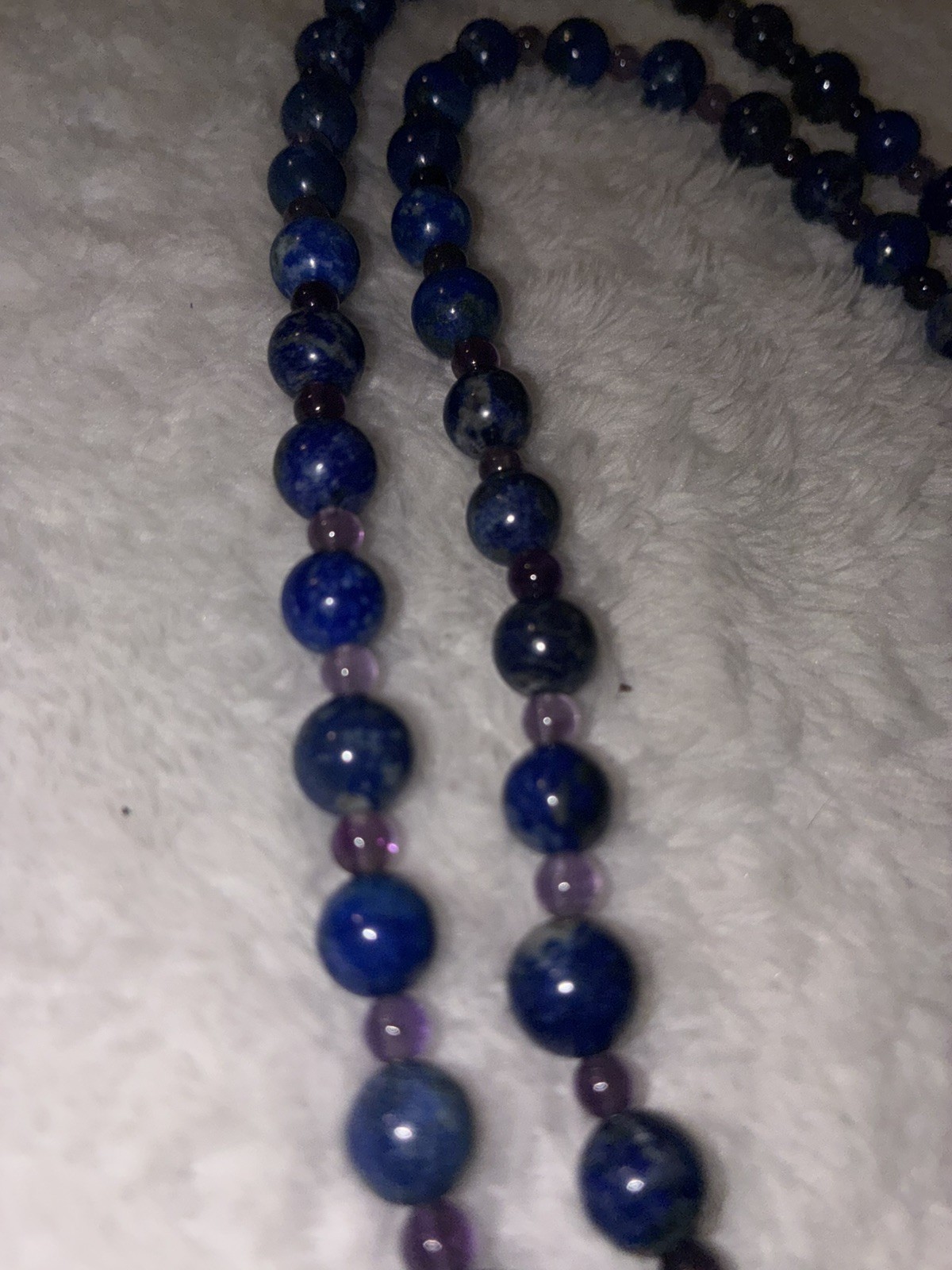 Jay King DTR Lapis Lazuli Beaded Necklace Sterling Silver 925 Mine Finds 35.5”
