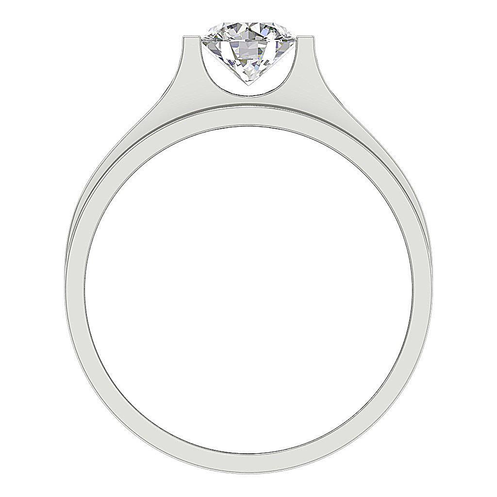 Lab Grown Genuine Diamond VS1 F 0.80 Carat Men’s Engagement Ring 14K Rose Gold