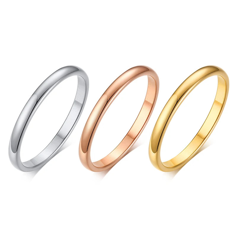 Twisted Rope Slim Ring Stainless Steel Minimalist Wedding Band Women Jewelry