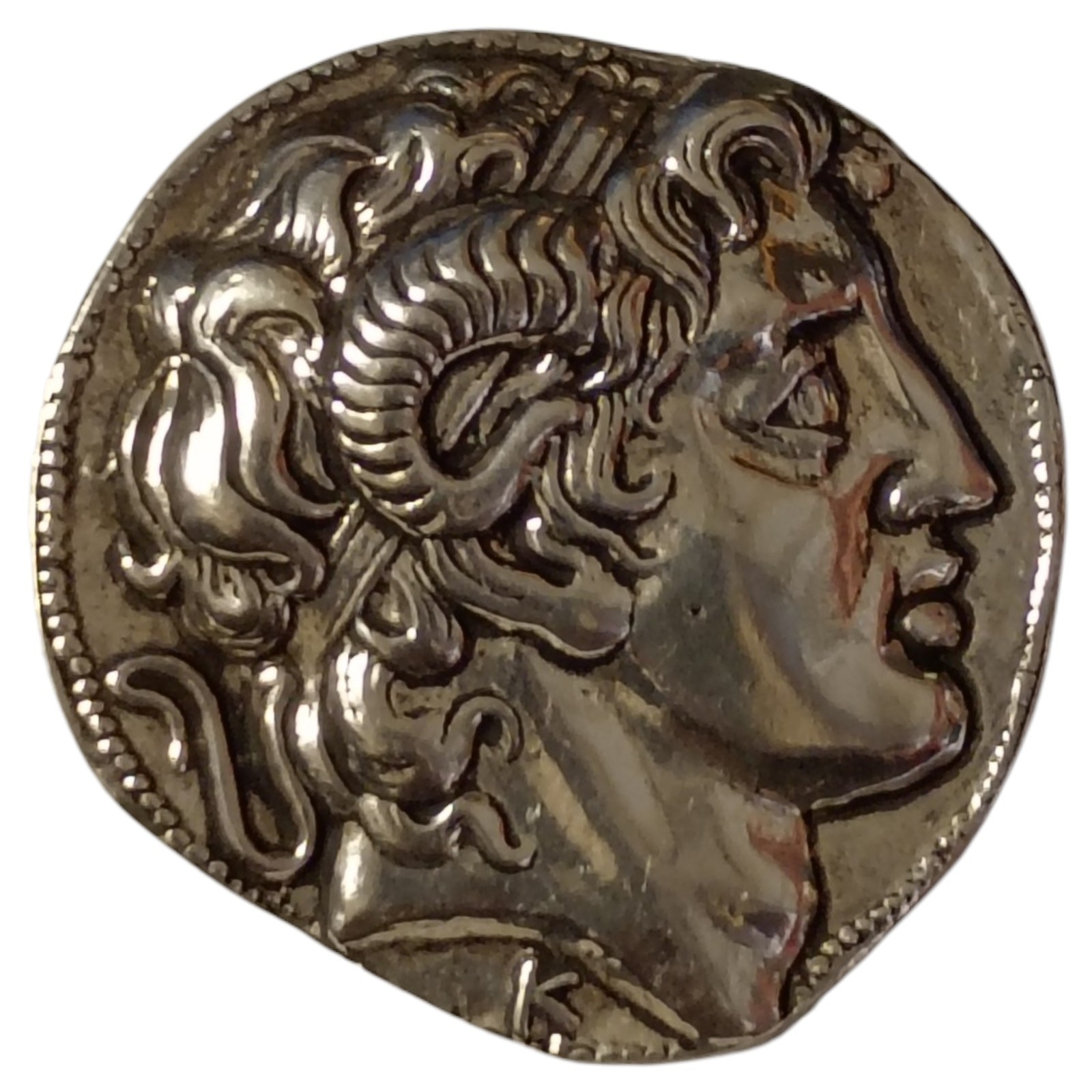 Greek Mythology God Alexander The Great Sterling Silver Pin Brooch