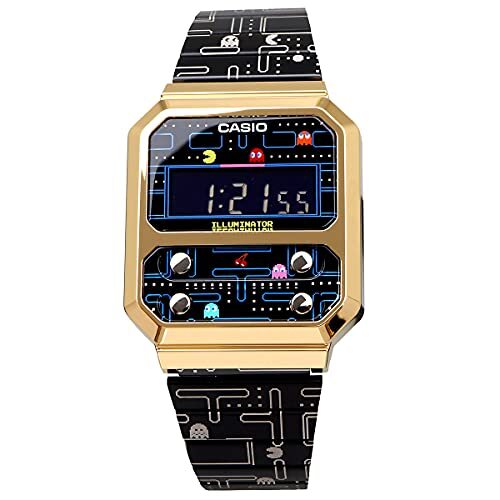 Casio A100WEPC-1B Men’s Digital Watch Reprint Design Pac-Man Collaboration