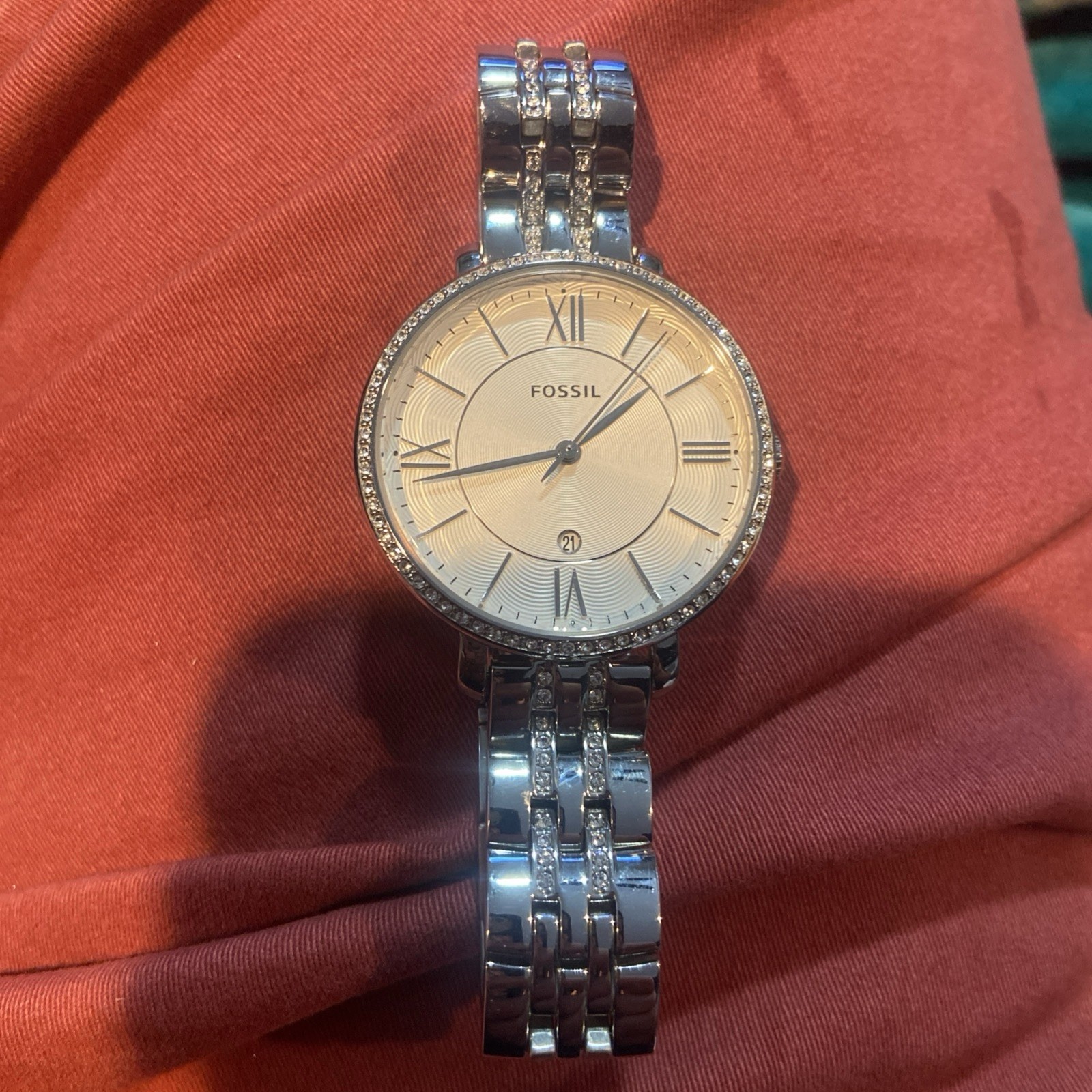 Fossil ES3545 Quartz Wristwatch Stainless Steel, Silver Tone, Analog Design