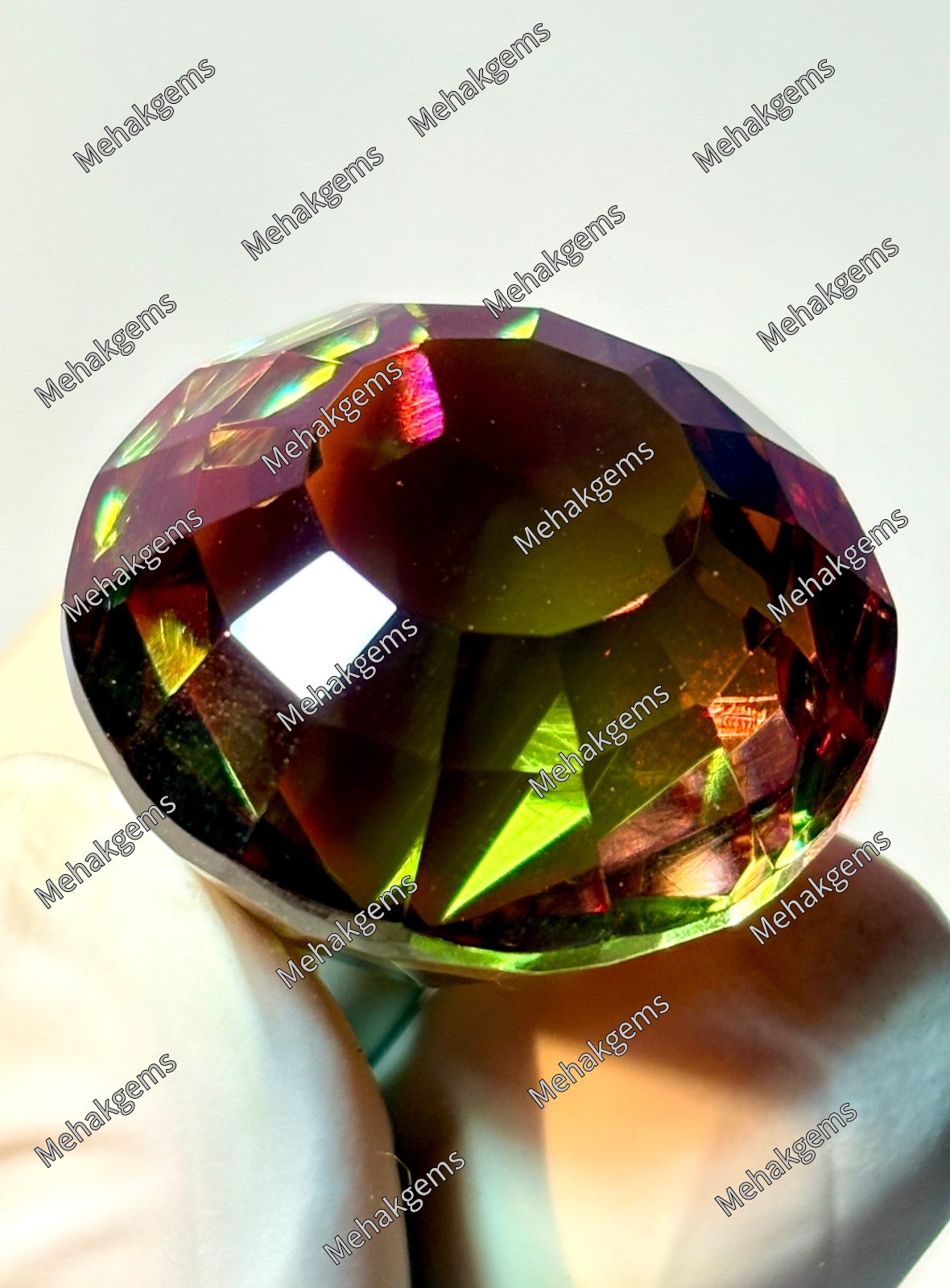 69 Carat Zultanite Gemstone, Round Faceted Color Changing Diaspore Pendant Stone