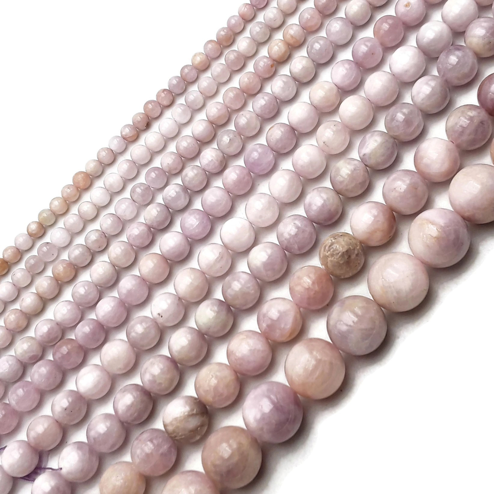 Light Purple Kunzite Smooth Round Beads 5mm 6mm 8mm 9mm 10mm 12mm 18mm 15.5″Strd