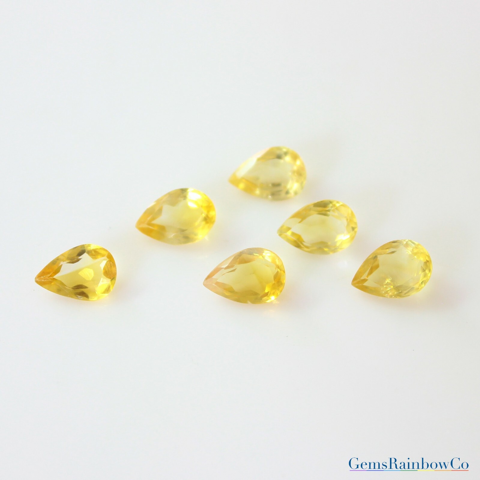 Natural Citrine Pear Shape Faceted Loose gemstone 5×3 mm to 14×9 mm A Quality