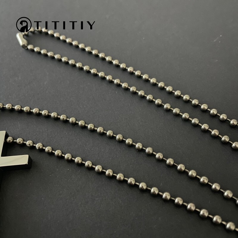 New Pure Titanium Cross Pendant Necklace Ultra-light Anti-allergy Classic Design