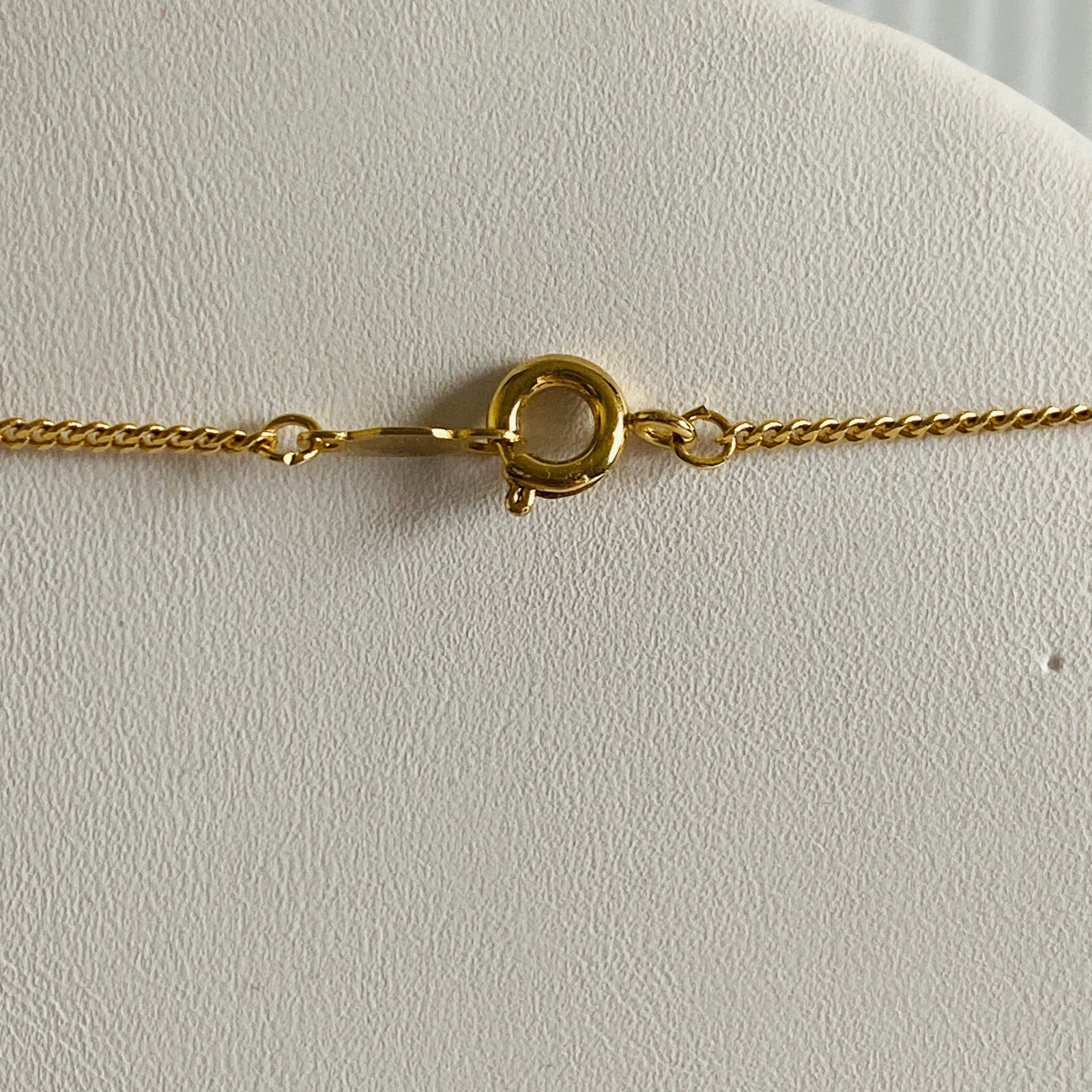 Yellow Gold Necklace and Earrings Set 9.5in