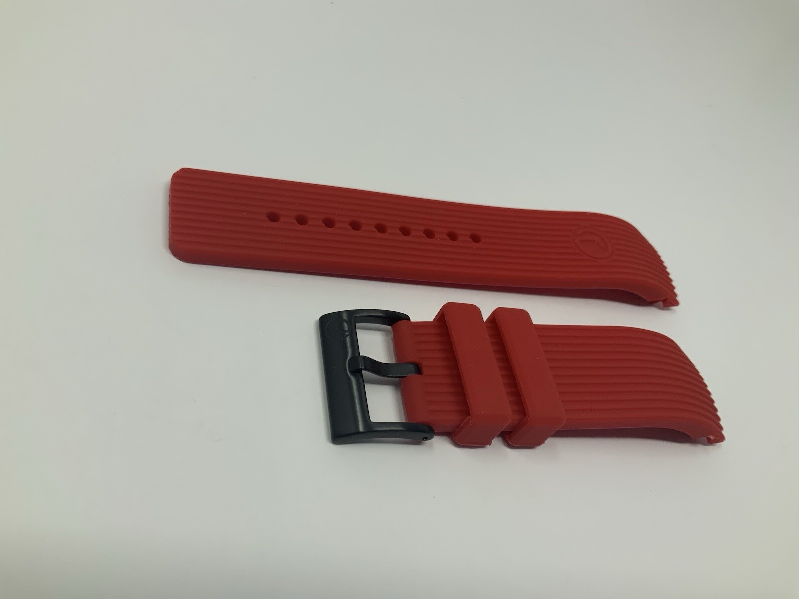 Redline Watch Red Rubber Strap Band With Black Buckle 23mm