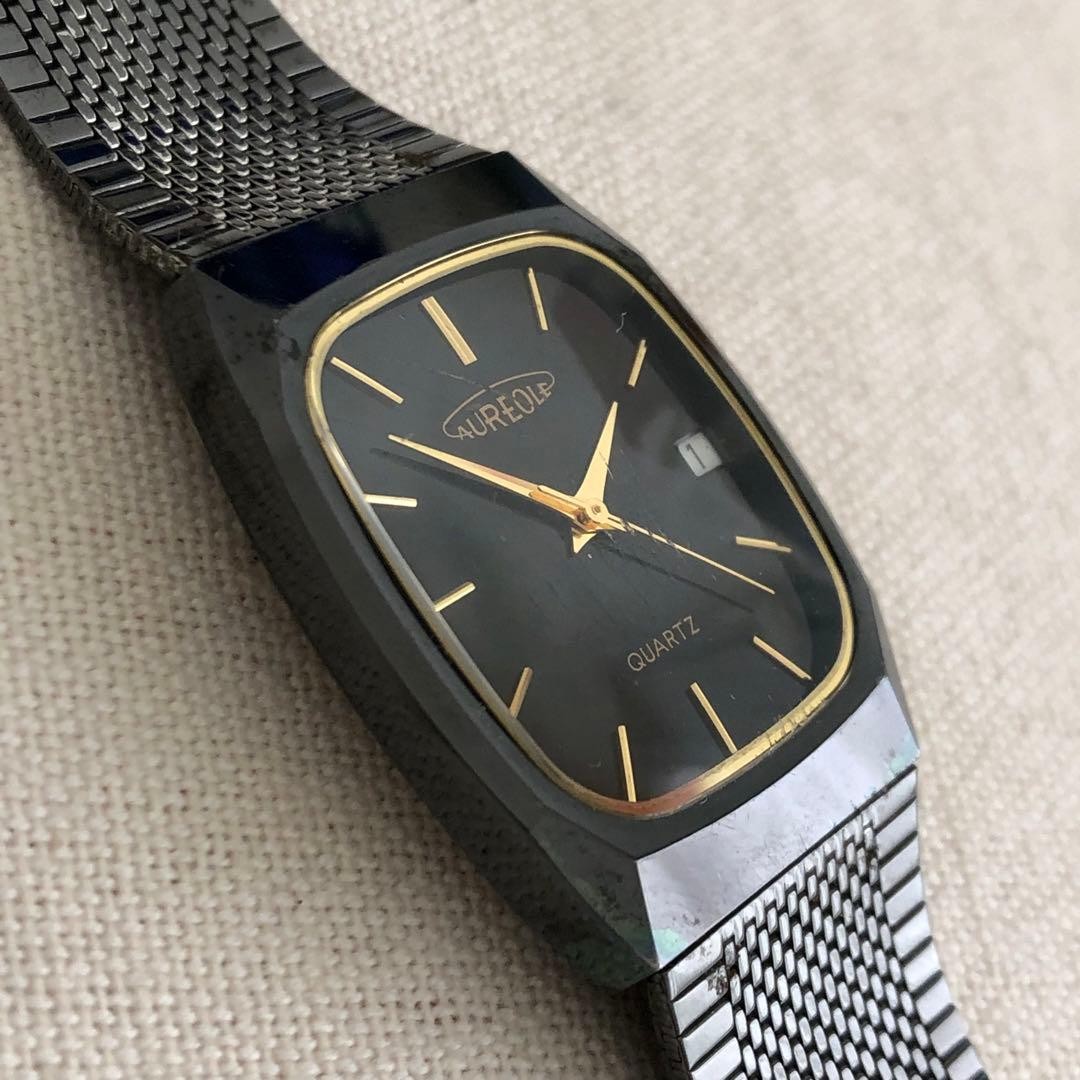 Aureole Quartz Mens Wrist 16-20cm Watch