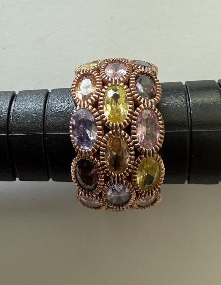 925 Sterling Silver Fuzion Creations Multi Stone Ring