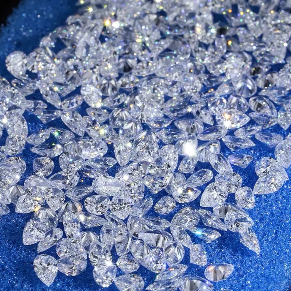 0.03CT-0.3CT DEF Colored Pear VS VVS HPHT Lab Grown Diamonds Loose Diamond Stone