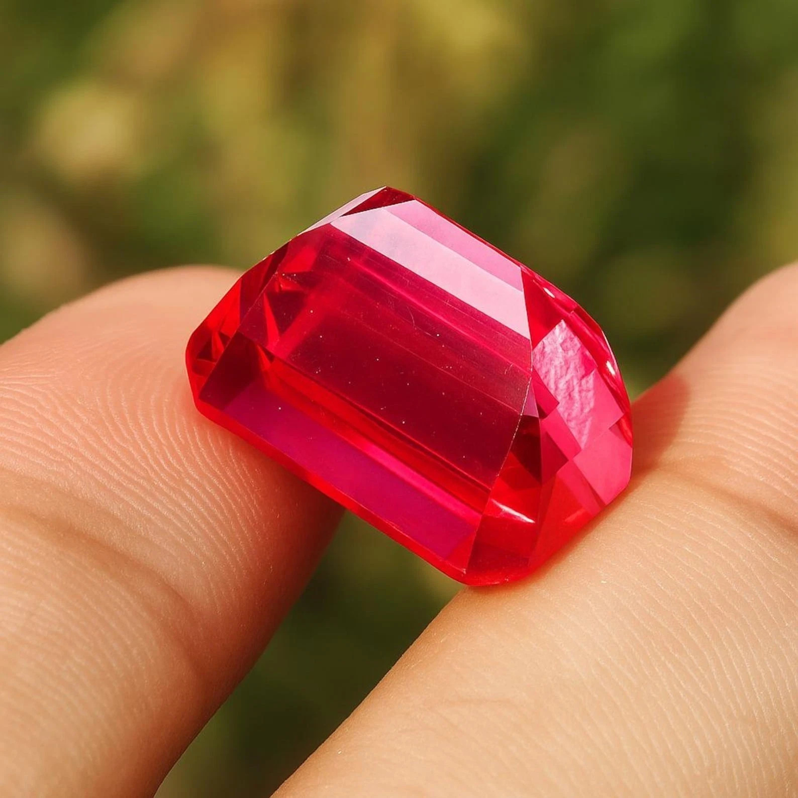 Natural Flawless Burmese Emerald Cut 10.20 Ct Red Ruby Certified Loose Gemstone
