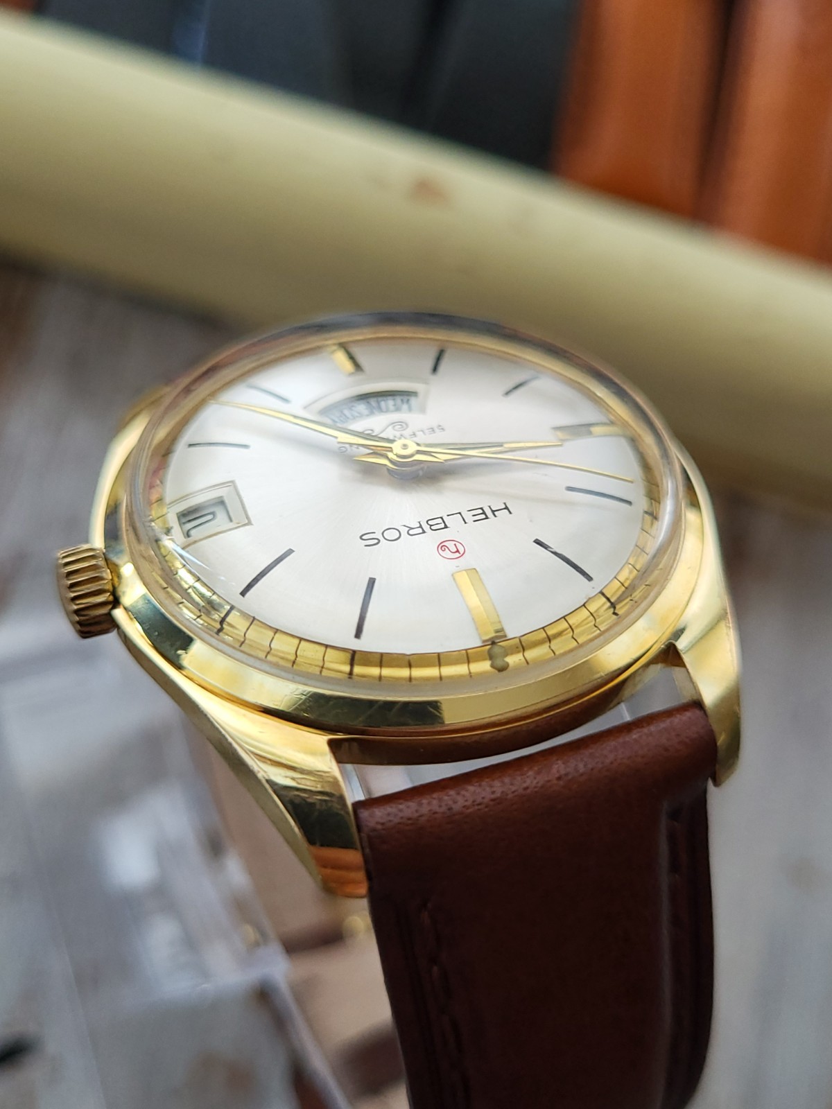 Helbros automatic D/D mens vintage G.P watch (just fully serviced).