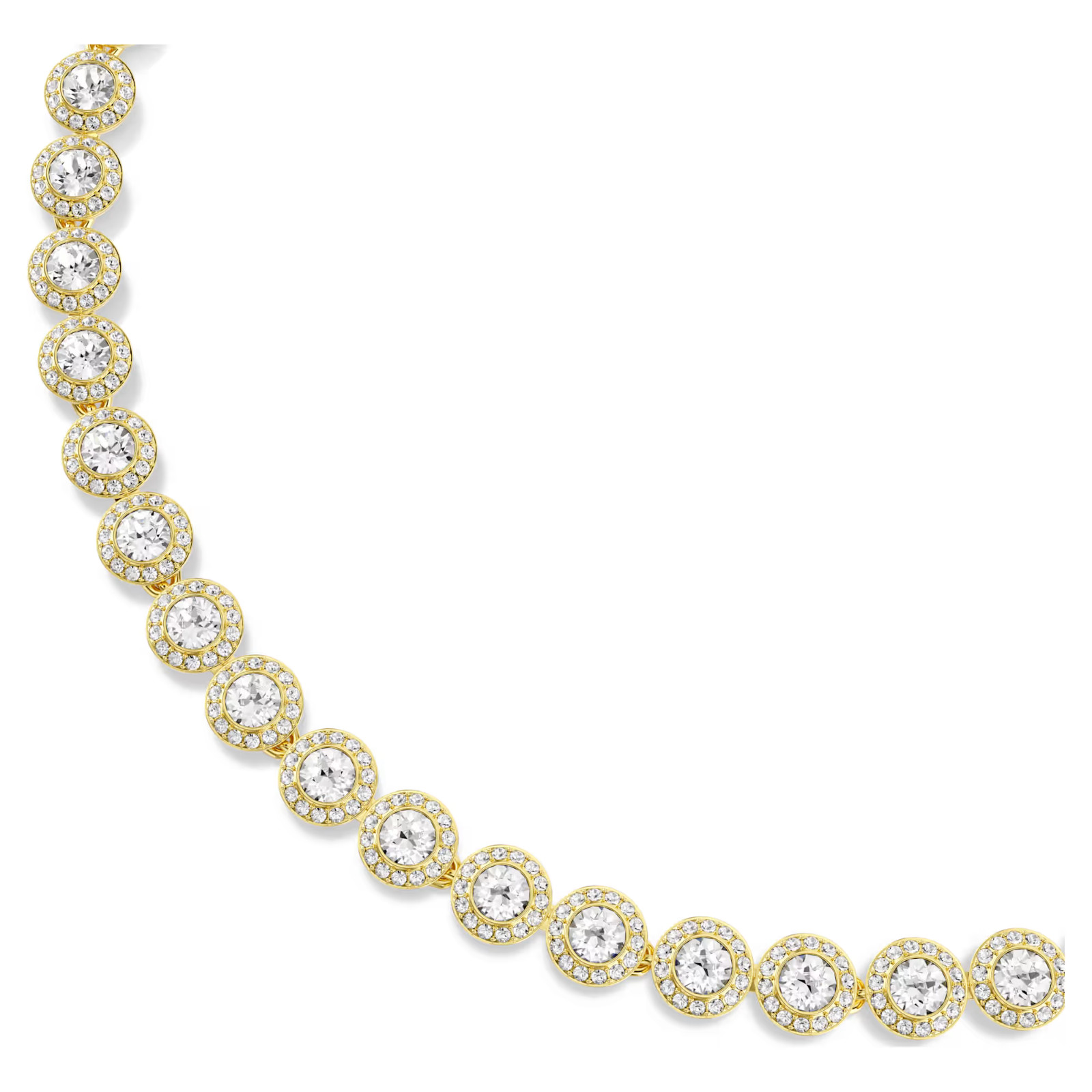 Swarovski Una Angelic Halo Crystal Necklace Gold Free Ship